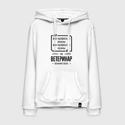 Мужская толстовка-худи Ветеринар важнее всех