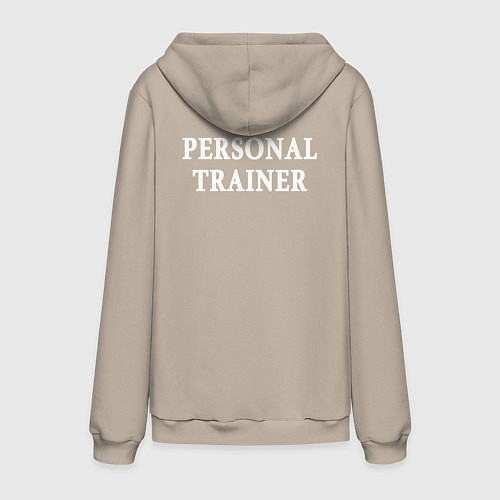 Мужская толстовка-худи Персональный тренер / Миндальный – фото 2