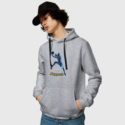 Толстовка-худи хлопковая мужская Nuggets baller, цвет: меланж — фото 2