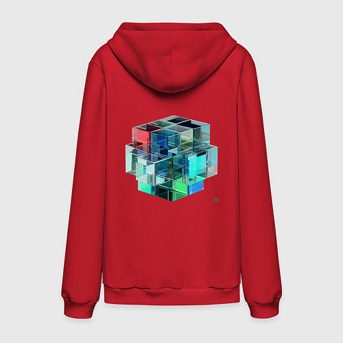 Мужская толстовка-худи Cube / Красный – фото 2
