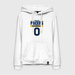 Толстовка-худи хлопковая мужская Haliberton - Pacers, цвет: белый