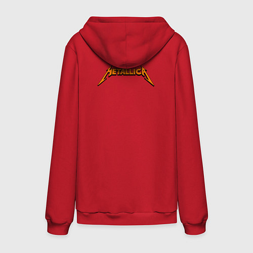 Мужская толстовка-худи Metallica - wolf / Красный – фото 2