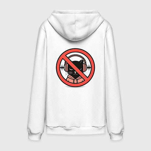 Мужская толстовка-худи Sigma cat in my zone / Белый – фото 2