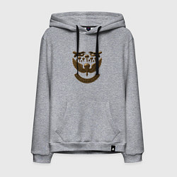 Толстовка-худи хлопковая мужская Крылья Родины, цвет: меланж