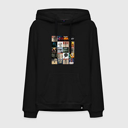 Толстовка-худи хлопковая мужская Skillet - обложки, цвет: черный