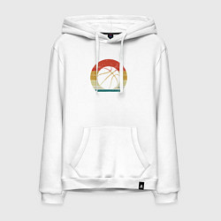 Толстовка-худи хлопковая мужская Color ball, цвет: белый