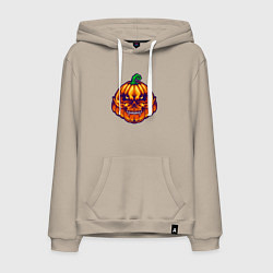 Толстовка-худи хлопковая мужская Ghost pumpkin, цвет: миндальный