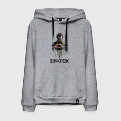 Толстовка-худи хлопковая мужская Звуковой режиссёр, цвет: меланж