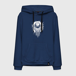 Толстовка-худи хлопковая мужская Забитый мяч в кольцо, цвет: тёмно-синий