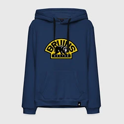 Толстовка-худи хлопковая мужская HC Boston Bruins Label, цвет: тёмно-синий