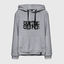 Толстовка-худи хлопковая мужская Suicide Silence, цвет: меланж