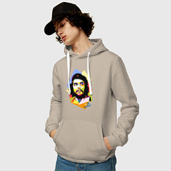 Толстовка-худи хлопковая мужская Che Guevara Art, цвет: миндальный — фото 2