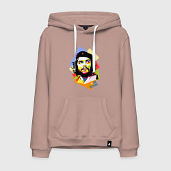 Толстовка-худи хлопковая мужская Che Guevara Art, цвет: пыльно-розовый