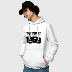 Толстовка-худи хлопковая мужская The best of 1969, цвет: белый — фото 2