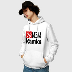 Толстовка-худи хлопковая мужская Изи катка, цвет: белый — фото 2