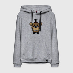 Толстовка-худи хлопковая мужская Freddy FNAF, цвет: меланж
