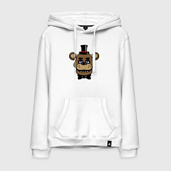 Толстовка-худи хлопковая мужская Freddy FNAF, цвет: белый