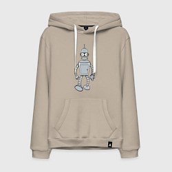 Толстовка-худи хлопковая мужская Iron Bender, цвет: миндальный