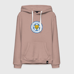 Толстовка-худи хлопковая мужская Leicester City FC, цвет: пыльно-розовый