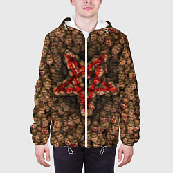Куртка с капюшоном мужская DOOM: Pentagramm, цвет: 3D-белый — фото 2