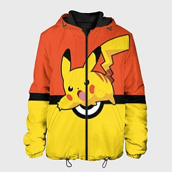 Куртка с капюшоном мужская Pikachu, цвет: 3D-черный