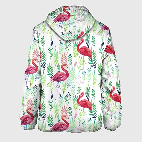 Мужская куртка Цветы и бабочки 2 / 3D-Белый – фото 2