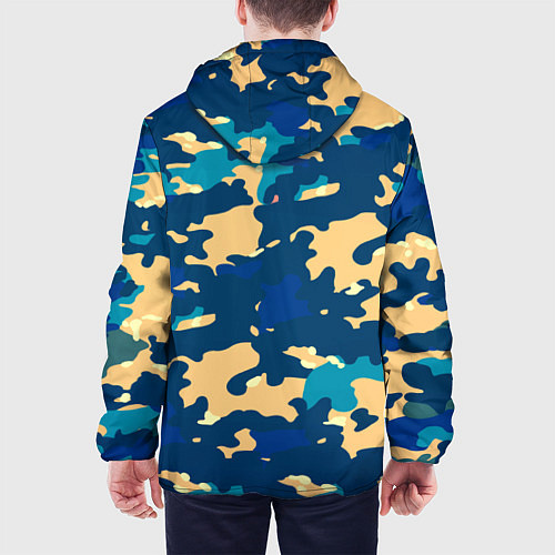 Мужская куртка Камуфляж: голубой/желтый / 3D-Черный – фото 4