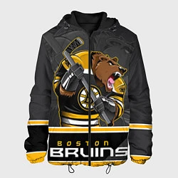 Куртка с капюшоном мужская Boston Bruins, цвет: 3D-черный