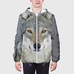 Куртка с капюшоном мужская Милый волк, цвет: 3D-белый — фото 2