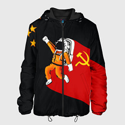 Куртка с капюшоном мужская Советский Гагарин, цвет: 3D-черный
