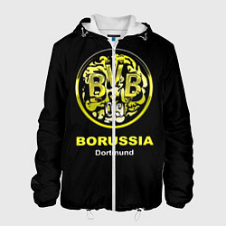Куртка с капюшоном мужская Borussia Dortmund, цвет: 3D-белый