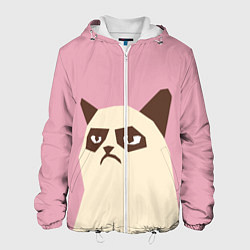 Мужская куртка Grumpy cat pink