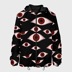 Куртка с капюшоном мужская Глаза, цвет: 3D-черный