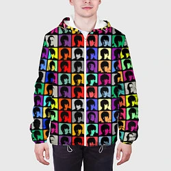 Куртка с капюшоном мужская The Beatles: pop-art, цвет: 3D-белый — фото 2