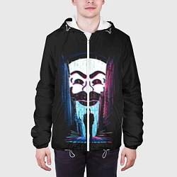 Куртка с капюшоном мужская Mr Robot: Anonymous, цвет: 3D-белый — фото 2