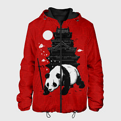 Куртка с капюшоном мужская Panda Warrior, цвет: 3D-черный