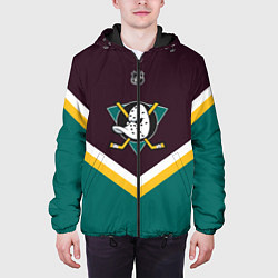Куртка с капюшоном мужская NHL: Anaheim Ducks, цвет: 3D-черный — фото 2