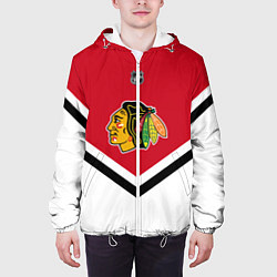 Куртка с капюшоном мужская NHL: Chicago Blackhawks, цвет: 3D-белый — фото 2