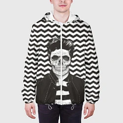 Куртка с капюшоном мужская Мертвый модник, цвет: 3D-белый — фото 2