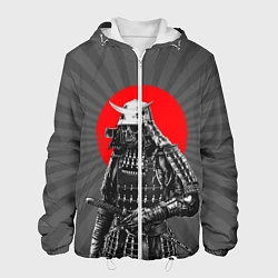 Куртка с капюшоном мужская Мертвый самурай, цвет: 3D-белый