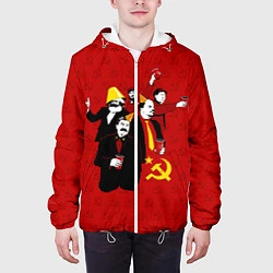 Куртка с капюшоном мужская Communist Party, цвет: 3D-белый — фото 2