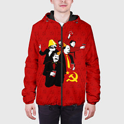 Куртка с капюшоном мужская Communist Party, цвет: 3D-черный — фото 2