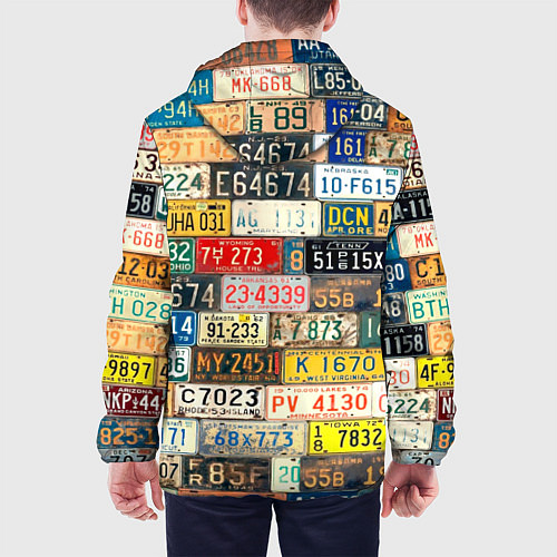 Мужская куртка Автомобильные номера мира / 3D-Черный – фото 4
