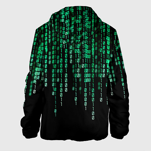 Мужская куртка Цифровой поток из матрицы / 3D-Черный – фото 2