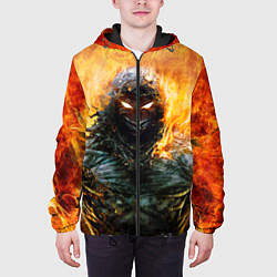 Куртка с капюшоном мужская Disturbed: Monster Flame, цвет: 3D-черный — фото 2
