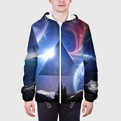 Куртка с капюшоном мужская Pink Floyd: Space, цвет: 3D-белый — фото 2