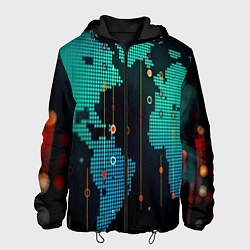 Куртка с капюшоном мужская Digital world, цвет: 3D-черный