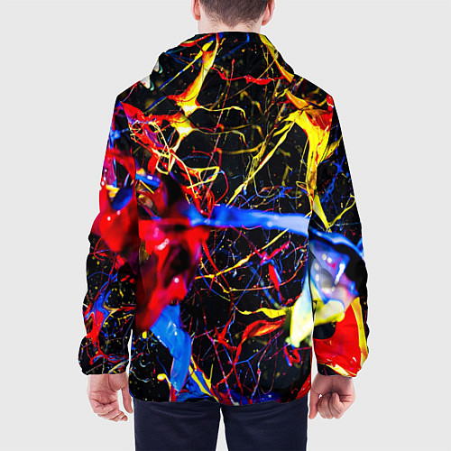 Мужская куртка Краски / 3D-Черный – фото 4