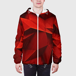 Куртка с капюшоном мужская Грани геометрии, цвет: 3D-белый — фото 2
