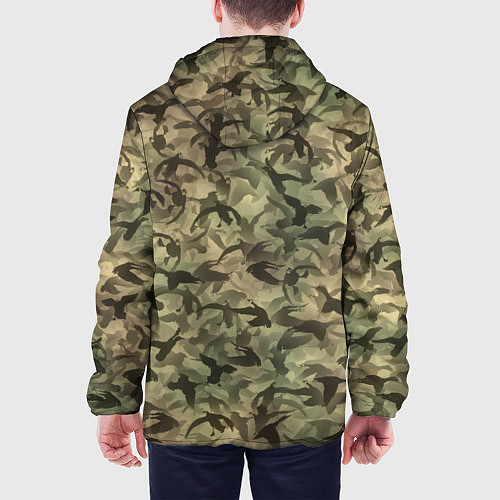 Мужская куртка Камуфляж с утками / 3D-Черный – фото 4
